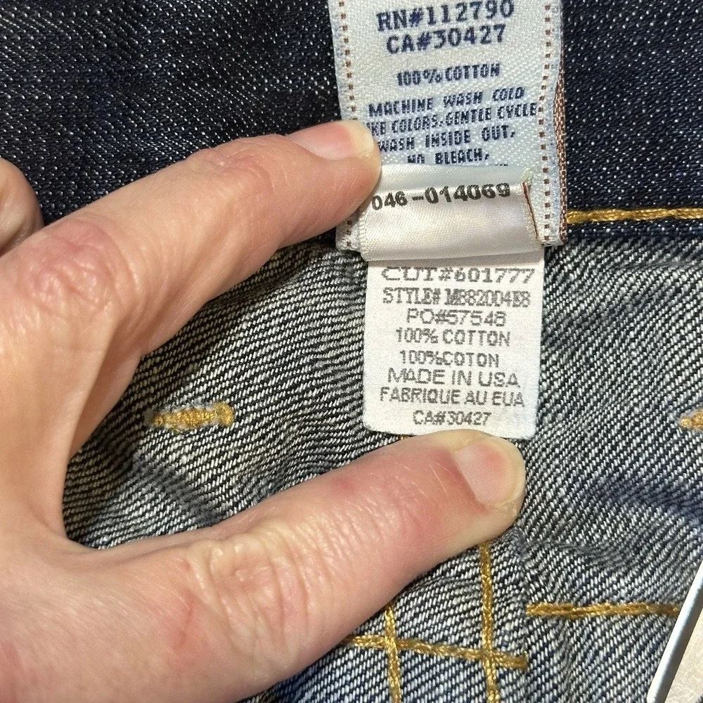 True‎ Religion Section Row Seat Jeans Men's 36 Dark Wash Straight Leg Button Fly